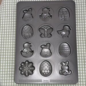 Gray Easter Cookie Mold with Festive Shapes